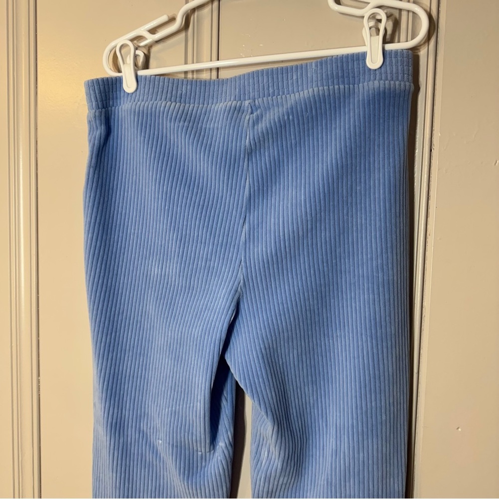 Aerie Groove On‎ Velour High Waisted Flare Pant Blue Size XL - Picture 7 of 12